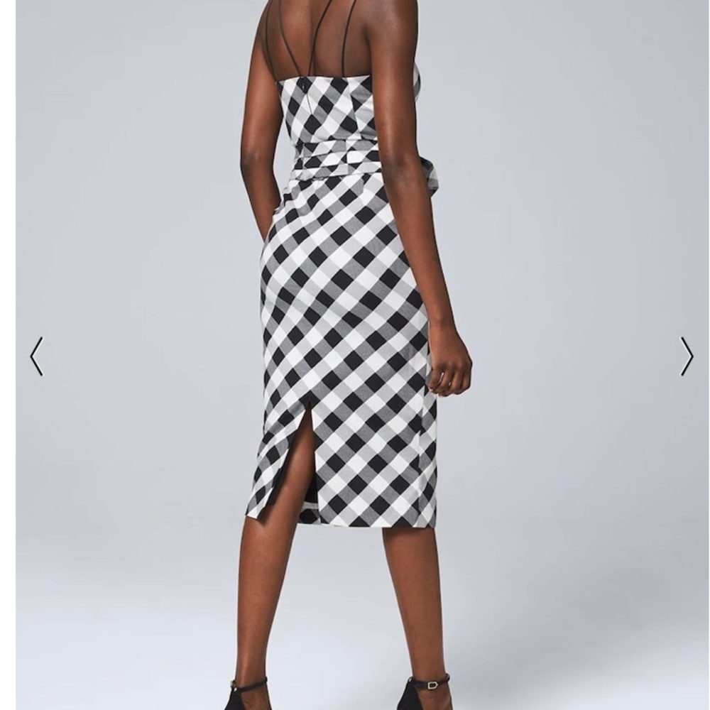 SALE‼️ GINGHAM SHEATH DRESS WITH REMOVABLE BELT - Picture 2 of 3